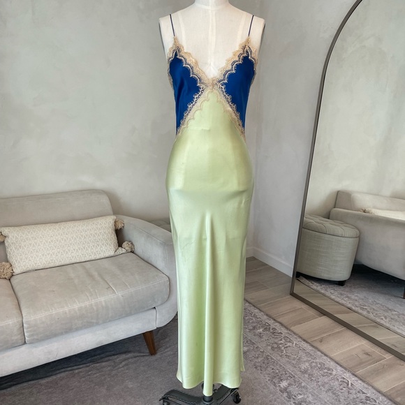 GINIA XS COLOR BLOCK SLIP DRESS - Picture 2 of 12